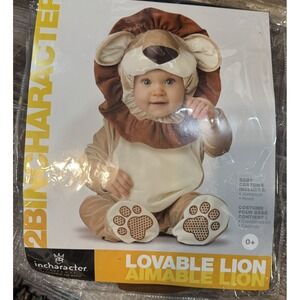 InCharacter Lovable Lion Baby Costume Infant 0-6M Jumpsuit Hood Halloween Outfit